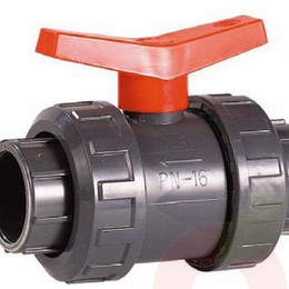 Llave Con Unión Americana de Paso Bola PVC 25mm 