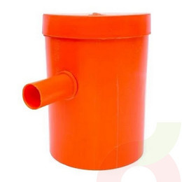 Cámara de Registro PVC 110mm con Tapa Naranja