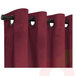Set Cortinas Illusions Velvet Terracota 2 piezas