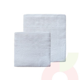 Set toallas Illusions 500gr 2 piezas blanco