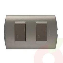 Interruptor Doble Mink Terra Armado Bticino 9/15 
