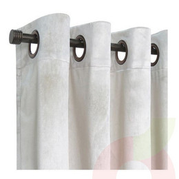 Set Cortinas Illusions Velvet Beige 2 piezas
