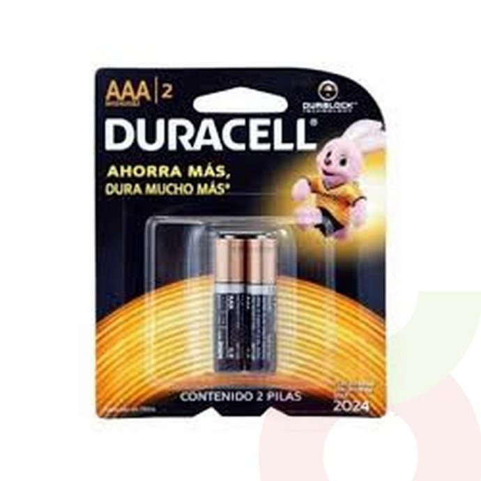 Pila Mini AAA 2 Unidades 1.5V Duracell - Pila Duracell Mini Aaa X 2 Uni. 1.5V