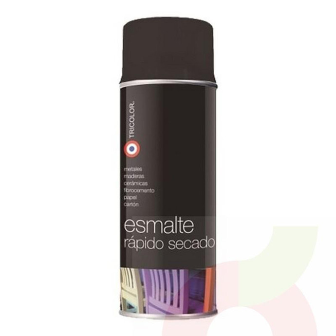Pintura Spray Negro Brillante Tricolor  - Pintura Spray Tric. Negro Brillante