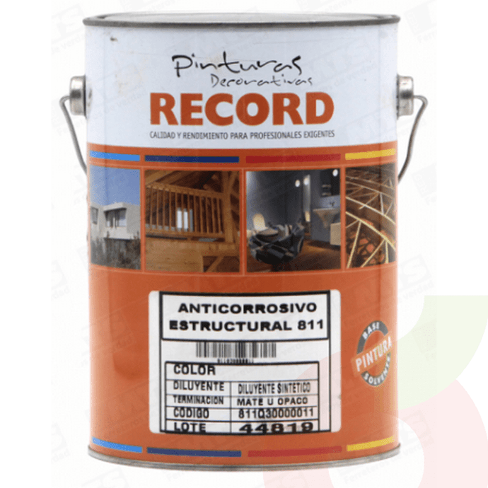 Anticorrosivo Estructural Negro por Galón Record  - Anticorrosivo Rec. Estr. Negro X Gl