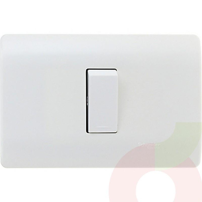 Placa Interruptor Simple 9/12 10A  - Placa Interruptor Simple 9/12 10A Bticino Blanca