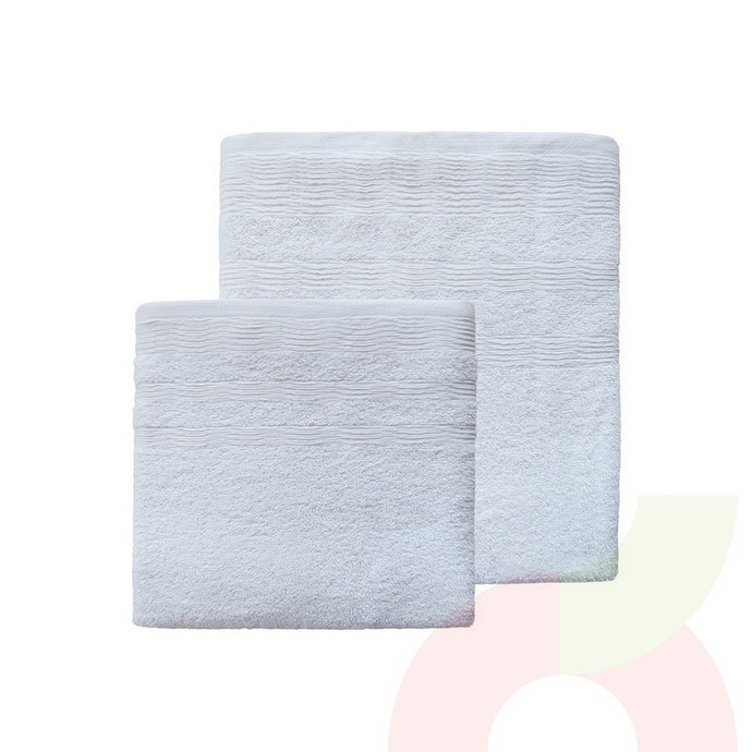 Set toallas Illusions 500gr 2 piezas blanco - 5609010310281 Set toallas Illusions 500gr 2 piezas blanco.JPG