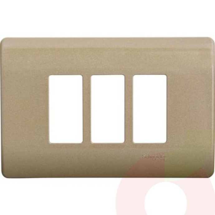 Interruptor Triple Dorado Castillo 9/32 10A - Interruptor Triple 9/32 10A Dorado Castillo