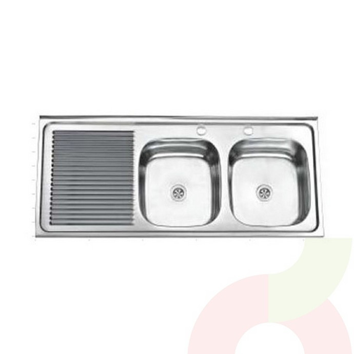 Lavaplatos Fontana 2C  - Lavaplatos Acero Inox.-Fontana 120X50 2C 1E Izq. Comb.