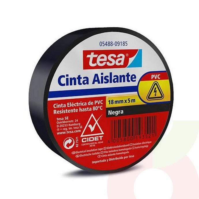 Huincha Aisladora 10Mtx18mm Tesa  - Huincha Aisladora Tesa 18Mmx10Mt