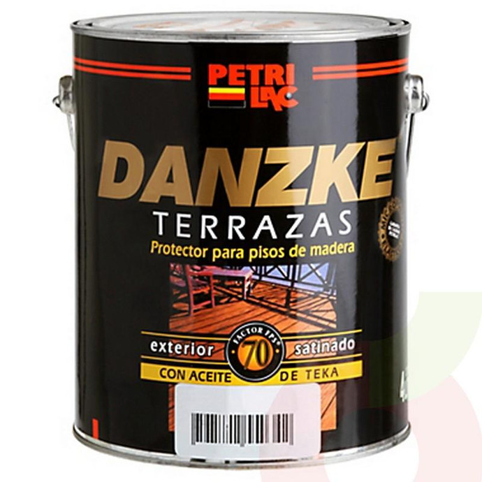 Impregnante Terraza Danzke Lasur + Aceite Teka por Galón Petrilac  - Impregnante Danzke Terraza Teka Por Galon