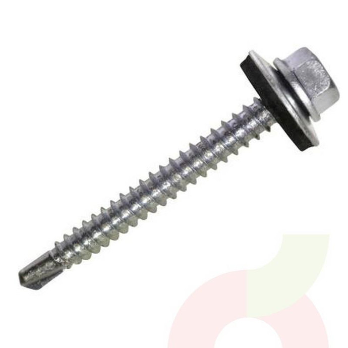 Tornillo Autoperforante Hexagonal con golilla con goma 12x1.1/2 4 Unidades  - Torn. Autop.Hex.12X1.1/2 C/Gol.C/Goma (4Und)