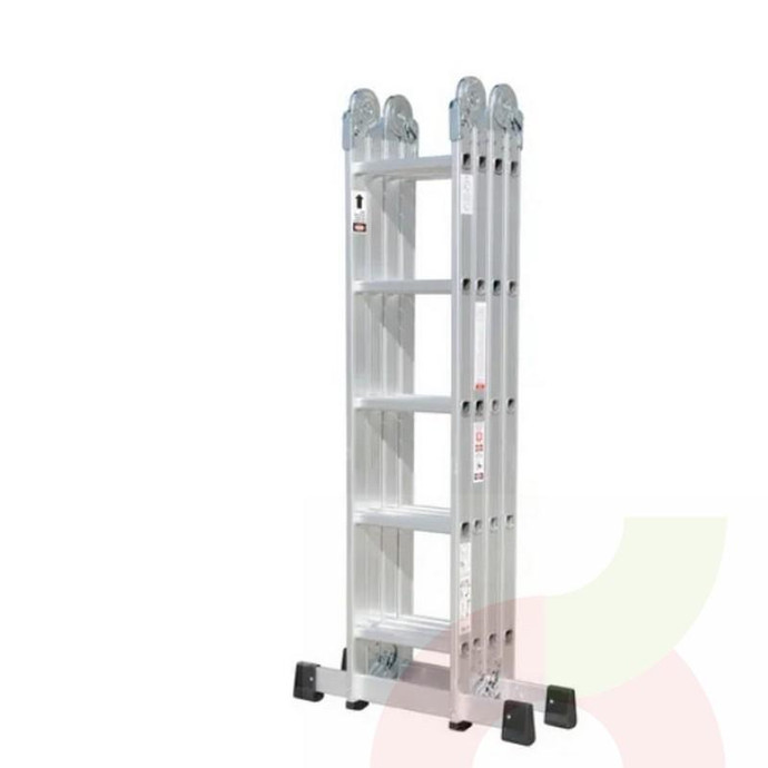 Escala Aluminio Articulada 20 Peldaños 150Kg  5.61Mt  En 131 - Escala Alum. Articulada 20P 150Kg 5.61Mt En131