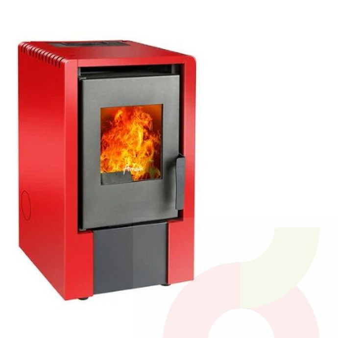 Estufa A Pellet Amesti Italy 6100 Rojo Sin Kit - Estufa A Pellet Amesti Italy 6100 Rojo Sin Kit