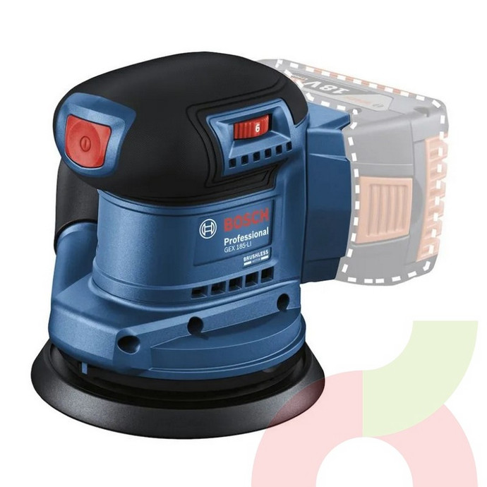 Lijadora Excentrica Inalam. Bosch GEX 185-LI - 4059952608389.JPG