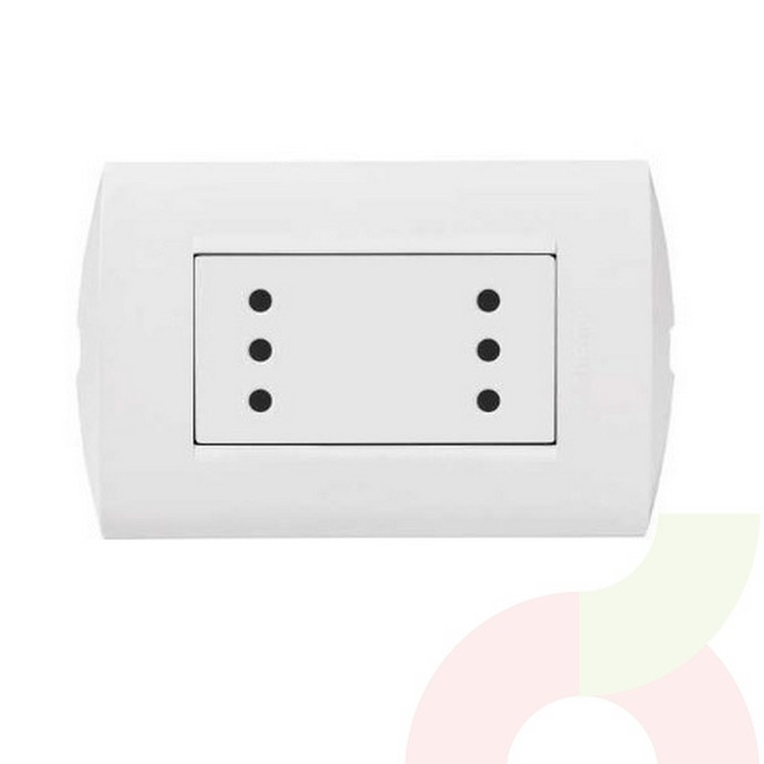 Tomacorriente Doble 10A 250V Terra Armada Bticino  - Tomacorriente Doble 10A 250V Terra Armada Bticino 