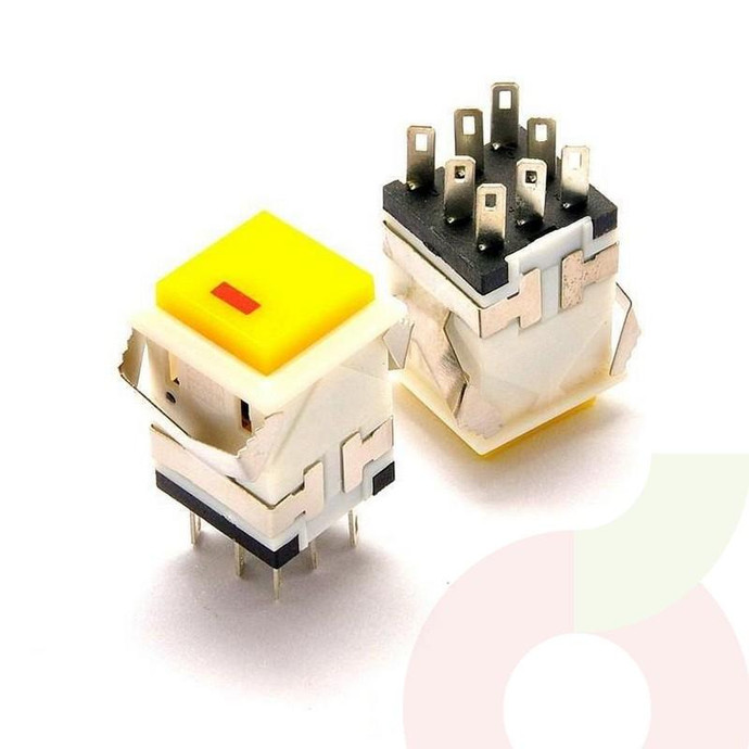 Interruptor Pulsador Timbre Con Dorado Castillo 10A  - Interruptor Pulsador Timbre 10A Con Dorado Castillo