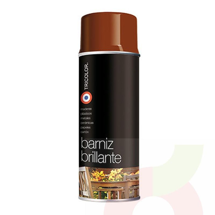 Pintura Spray Barniz Natural Brillante Tricolor  - Pintura Spray Tric. Barniz Natural Brill.