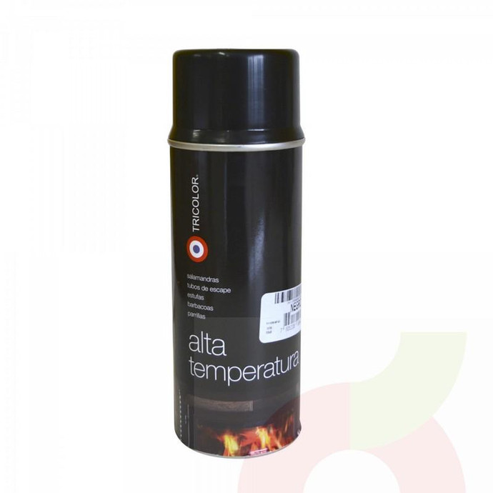 Pintura Spray Alta Temperatura Negro Tricolor  - Pintura Spray Tric. Alta T. Negro