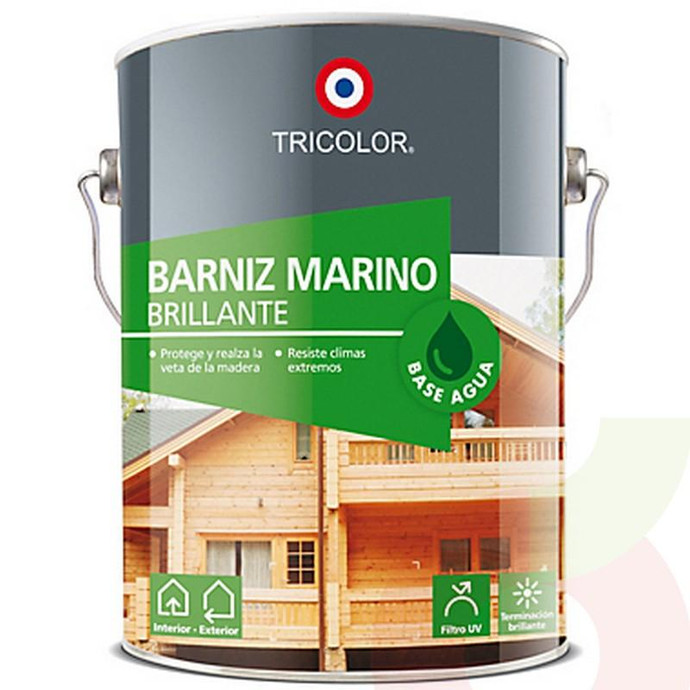 Barniz Marino Base al Agua Maple por Galón Tricolor  - Barniz Marino Tricolor Base Al Agua Maple Poe Galon