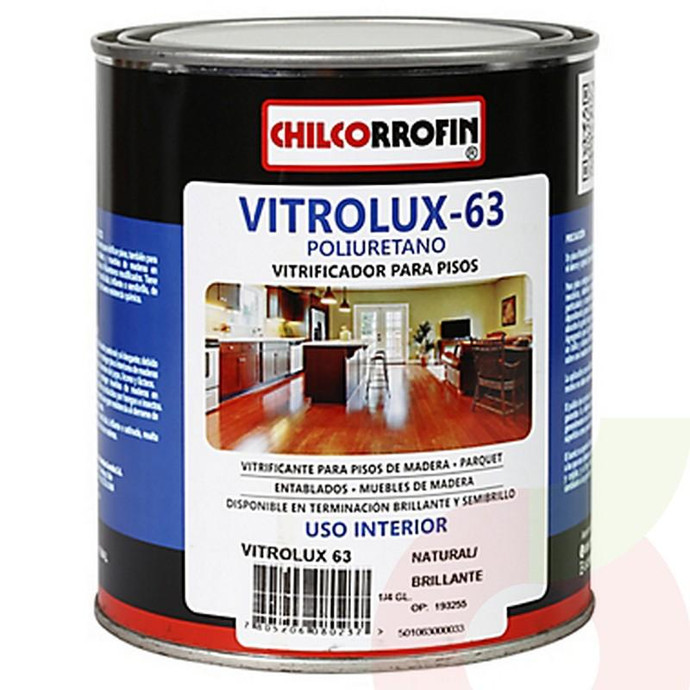 Vitrolux 63 Incoloro Brillante por Galón Chilcorrofin  - Vitrolux 63 Incol Brill Por Galon