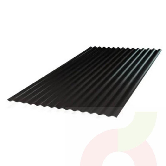 Zinc Acanalado Negro 0.35mm x 3.66 Mt  - Zinc Acanalado 0.35 X 3.66 Mt Color Negro