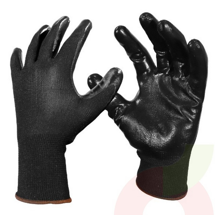 Guantes N°9 Negro Kuppel  - Guantes Seg. Palma Pu T/9 Negro Kuppel