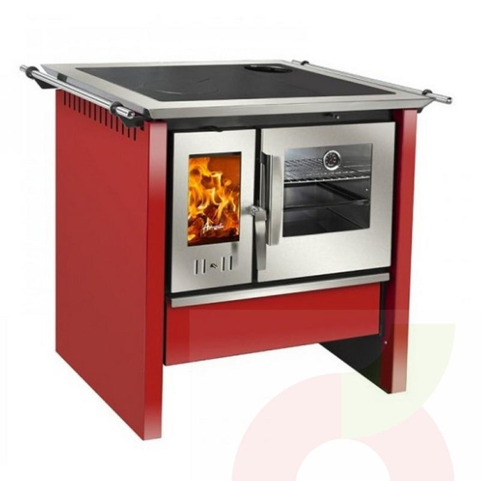 Cocina Amesti Combustión Lenta Allegra Rojo Italiano Sin Kit - Cocina Amesti Combustion Lenta Allegra Rojo Italiano S/Kit