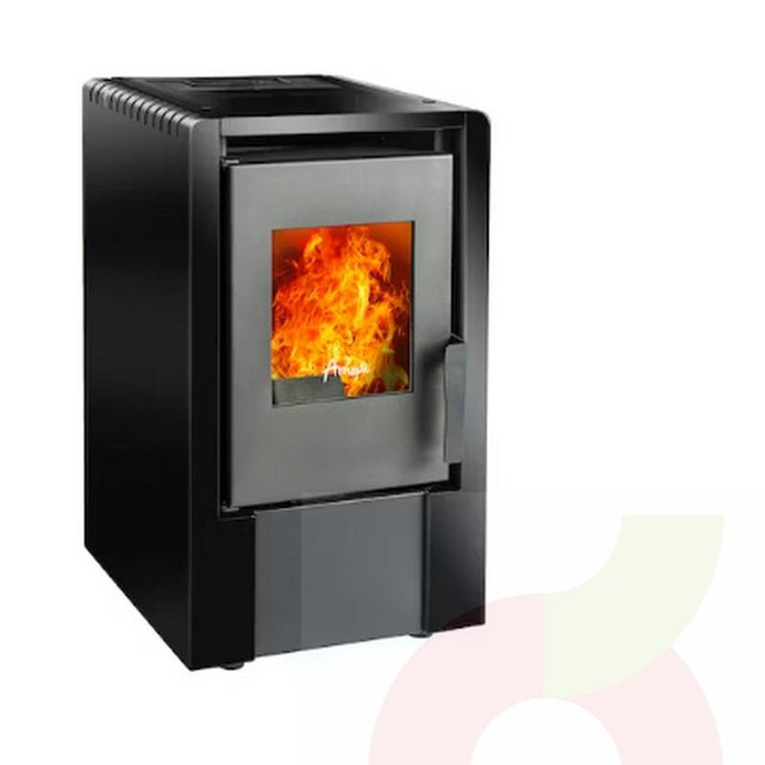 Estufa A Pellet Amesti Italy Negro Sin Kit 6100  - Estufa A Pellet Amesti Italy 6100 Negro Sin Kit