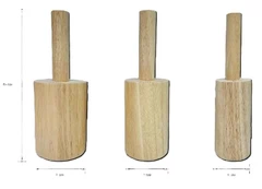 MOLDE MADERA PARA TAZAS, SET DE 3