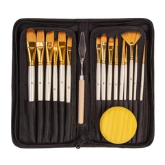 ESTUCHE PINCELES CERAMICA, ESMALTE, BAJO Y SOBRECUBIERTA 18 PIEZAS