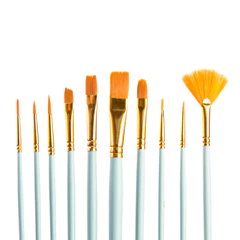 SERIE 10 PINCELES DIFERENTES PUNTAS Y MEDIDAS