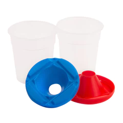 VASO CON TAPA ANTIDERRAME PARA BARBOTINA