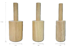 MOLDE MADERA PARA TAZAS, SET DE 3