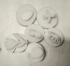 SET DE 6 SELLOS DE GOMA ESPUMA PARA ESTAMPAR