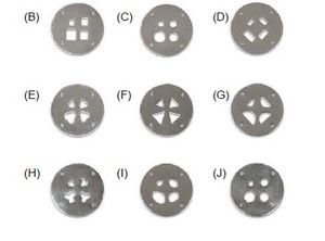 TROQUELES 4X1 EXTRUSORA MANUAL HEX-65 - 10 UNIDADES