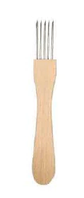 CEPILLO TEXTURA BARBOTINA MADERA 5 PUNTAS