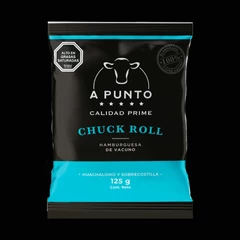 Caja Hamburguesa Chuckroll 125 grs. A Punto, 36 Unidades. (Despacho 72 hrs)