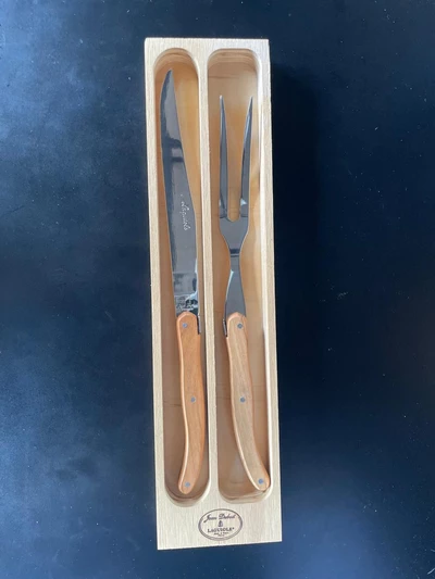 Set asado madera olivo jean dubost