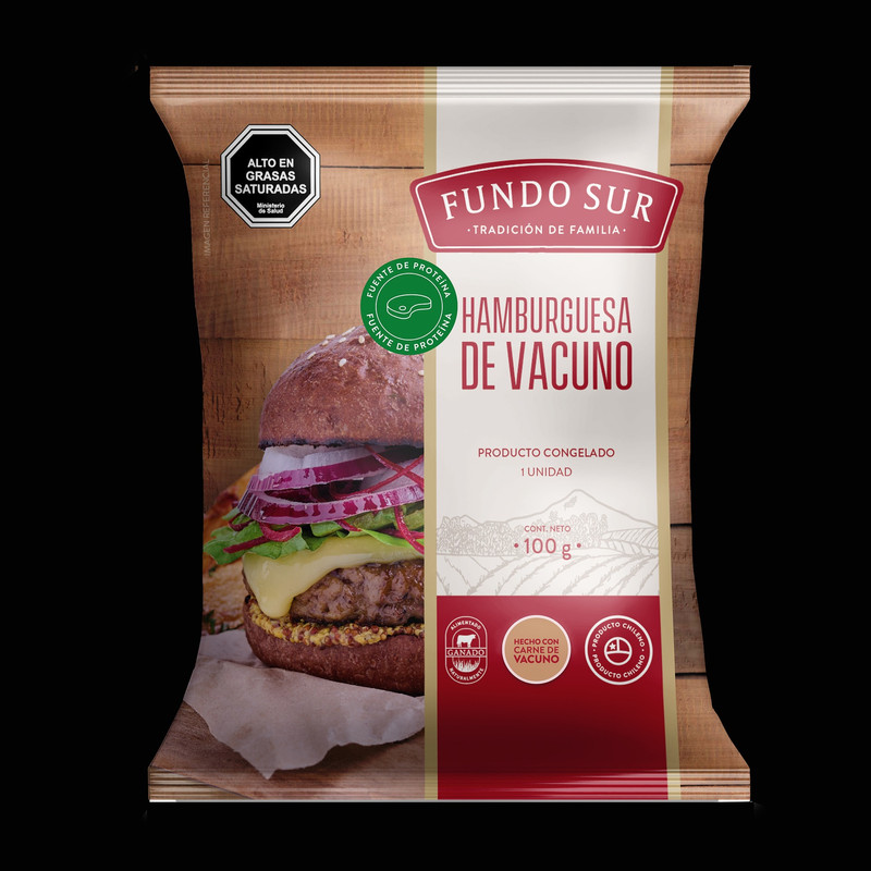 Caja Hamburguesa de Vacuno Fundo Sur, 28 Unidades. (Despacho 72 hrs)