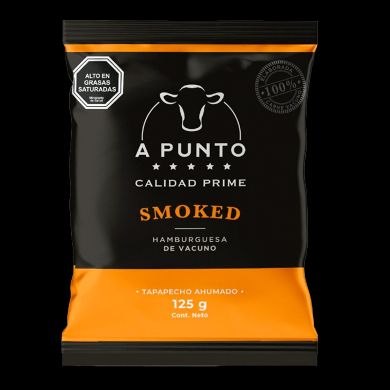 Caja Hamburguesa Smoke 125 grs. A Punto, 36 Unidades. (Despacho 72 hrs)