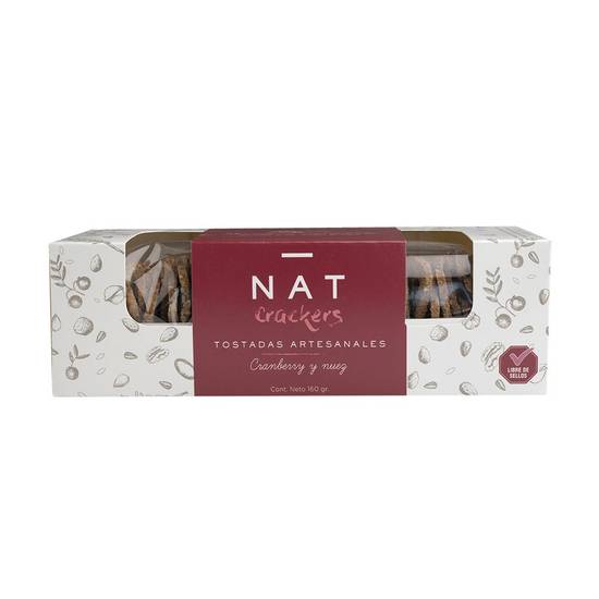 Crackers de cranberry y nuez