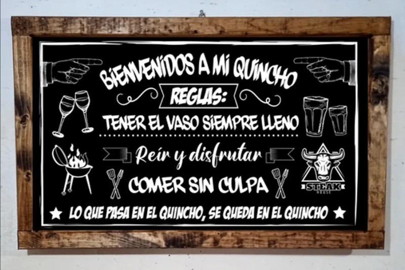 Cuadro Reglas del Quincho