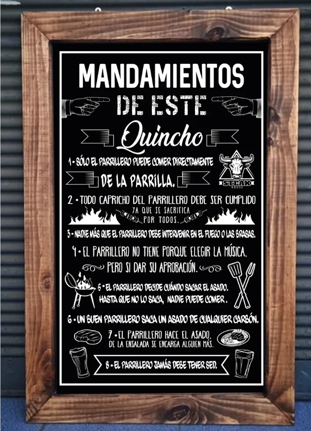 Cuadro Mandamientos del Quincho