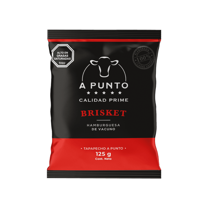 Caja Hamburguesa Brisket 125 grs. A Punto 36 unidades (Despacho 72 hrs)