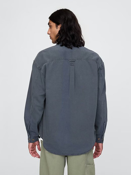 Denim Big Shirt Cool Lake Blue