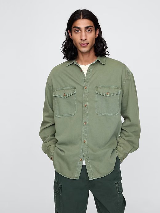 Denim Big Shirt Cool Olive - cn56963327.jpg
