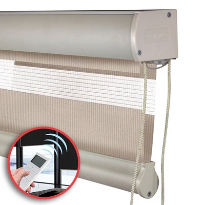 Cortina Duo Motorizada Beige
