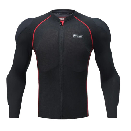 Chaqueta Ajustada Armadura para motociclismo Motowolf 10MDL103-Negra