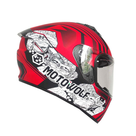 Casco de protección integral para motociclismo Motowolf Orangutan MDL0101